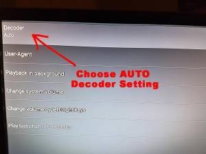 Choose Auto Download Decoder Setting