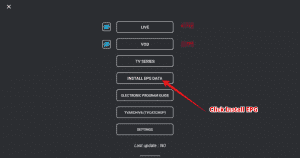 Click on install epg data