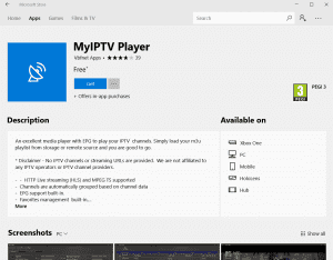 MyIPTV Player App Download Screen