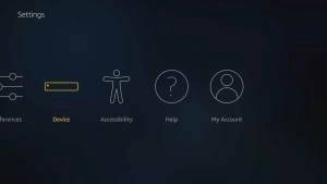 Enter the my fire tv settings