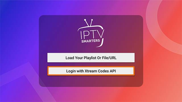 Login Xtream Codes API Screen