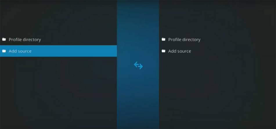 Clicking on Add Source on Kodi