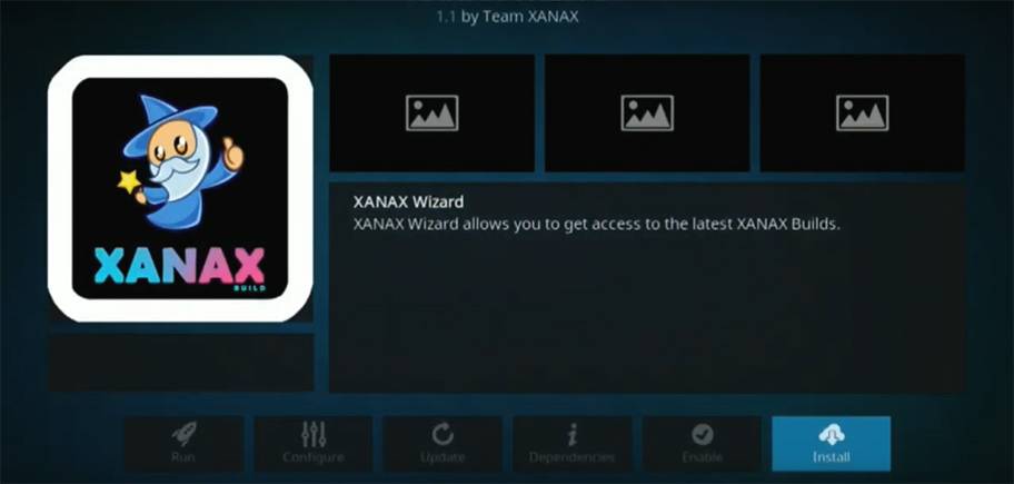 cool kodi wizard screen