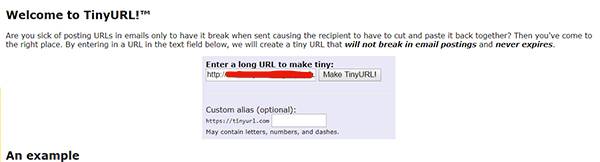 Enter M3U into tiny url to shorten it