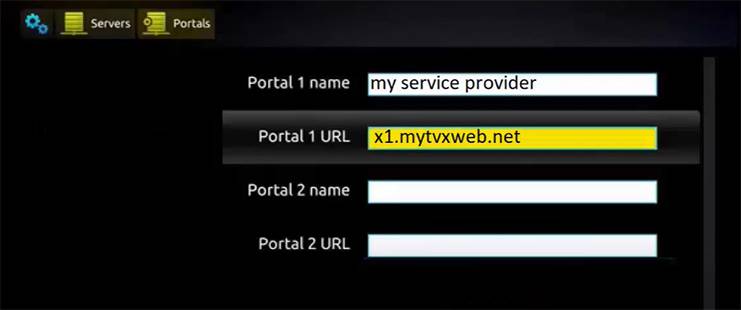 nom du portail et url pour smart tv