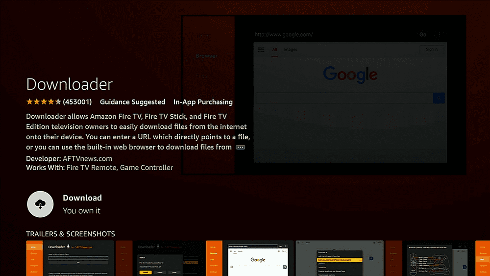 Downloading the Downloader App Firestick