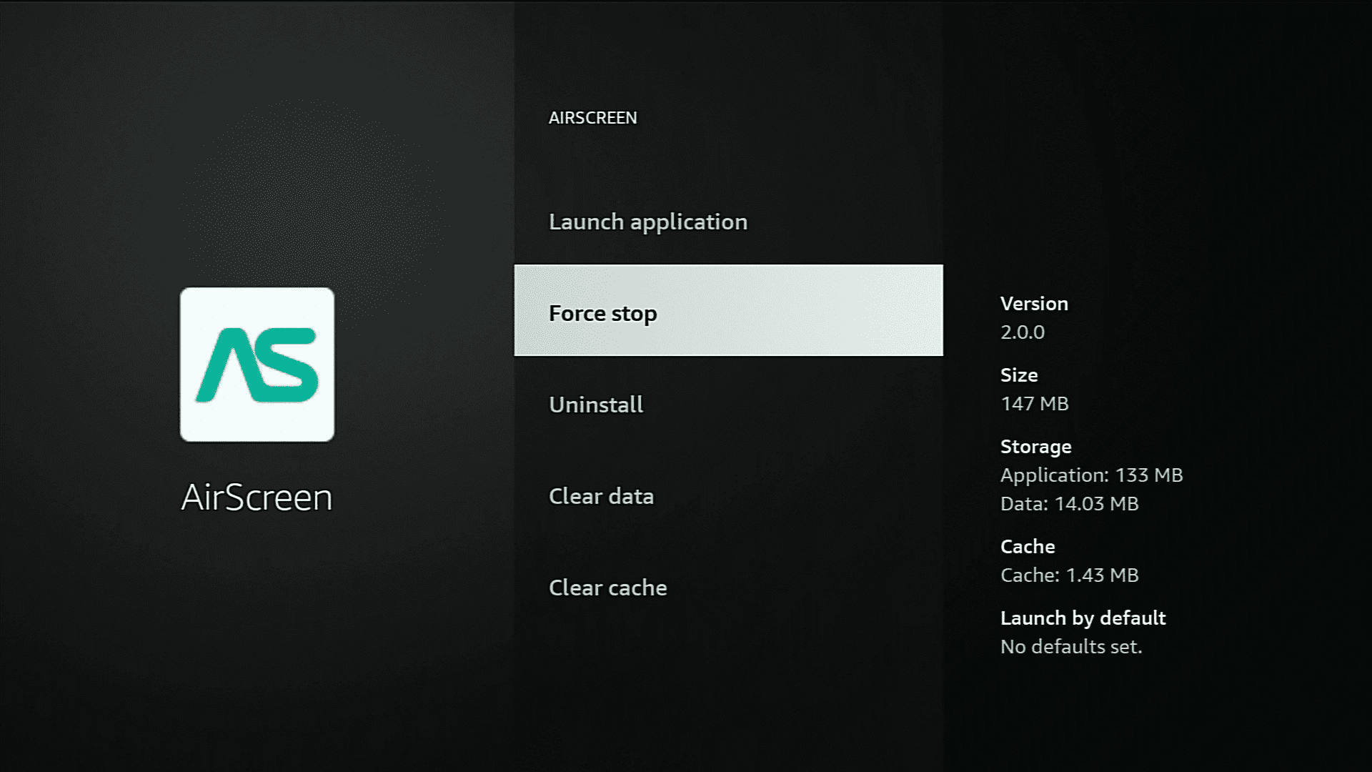 Force stop applications firestick