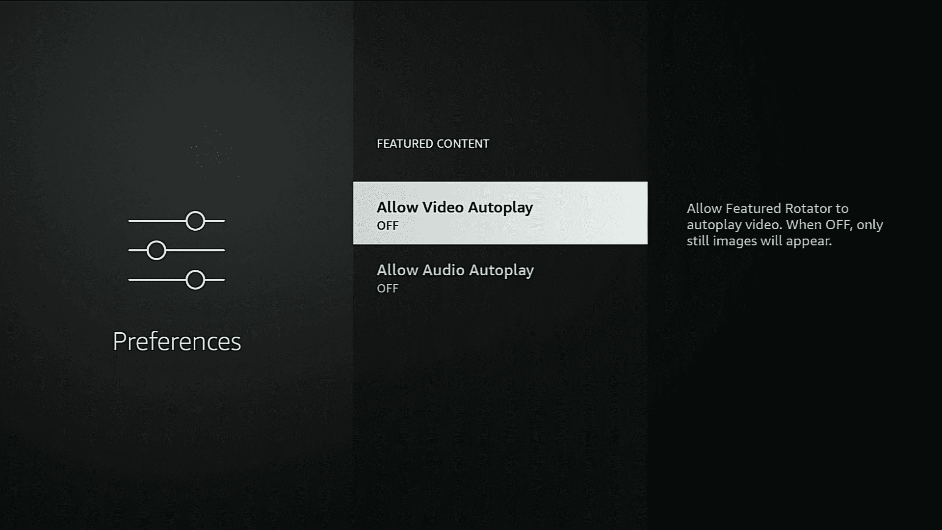 Turn Off Video Autoplay amazon firestick
