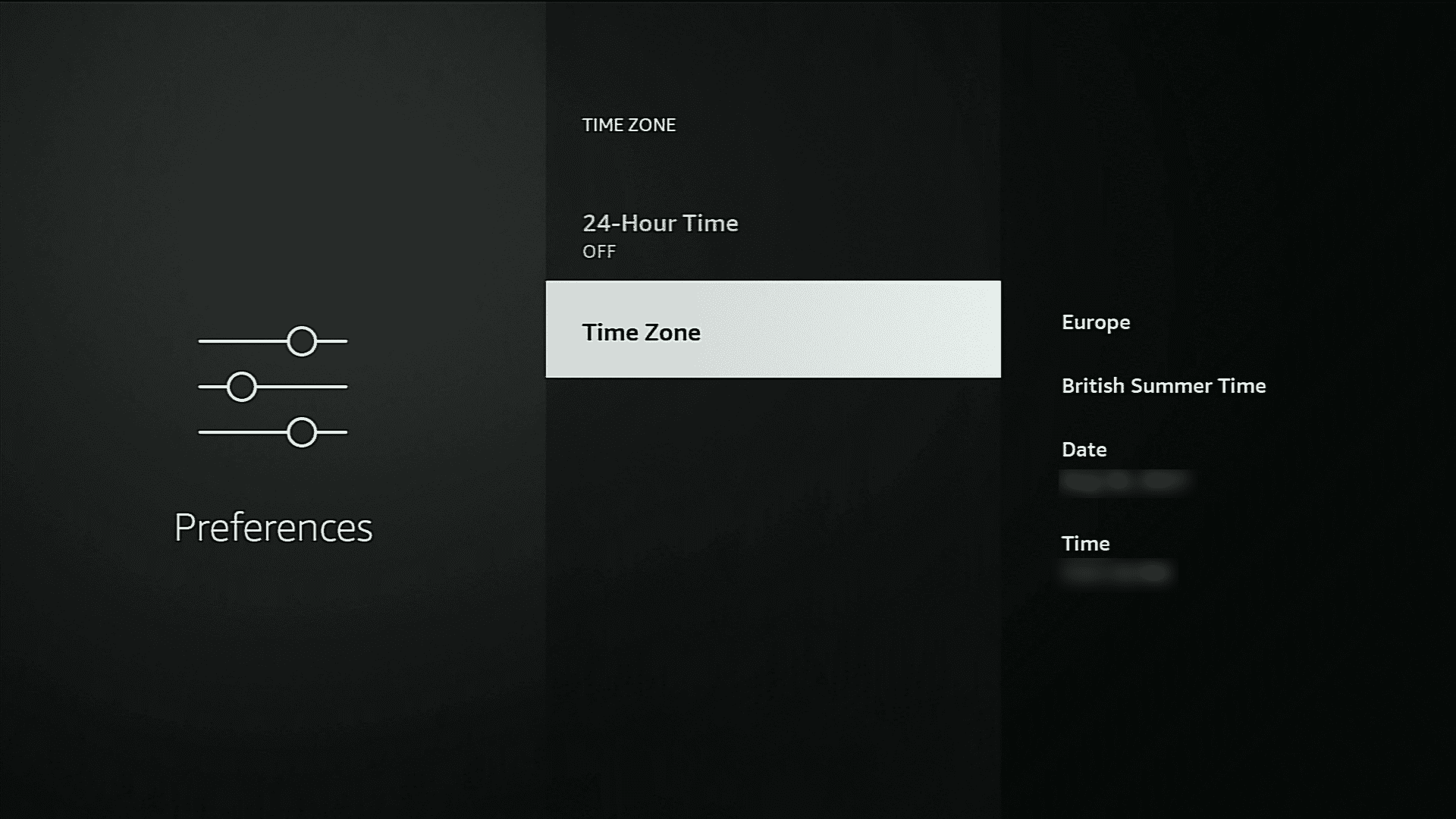 change time zone firestick