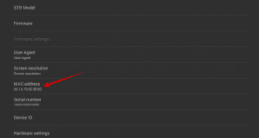 finding mac address on stb emulator