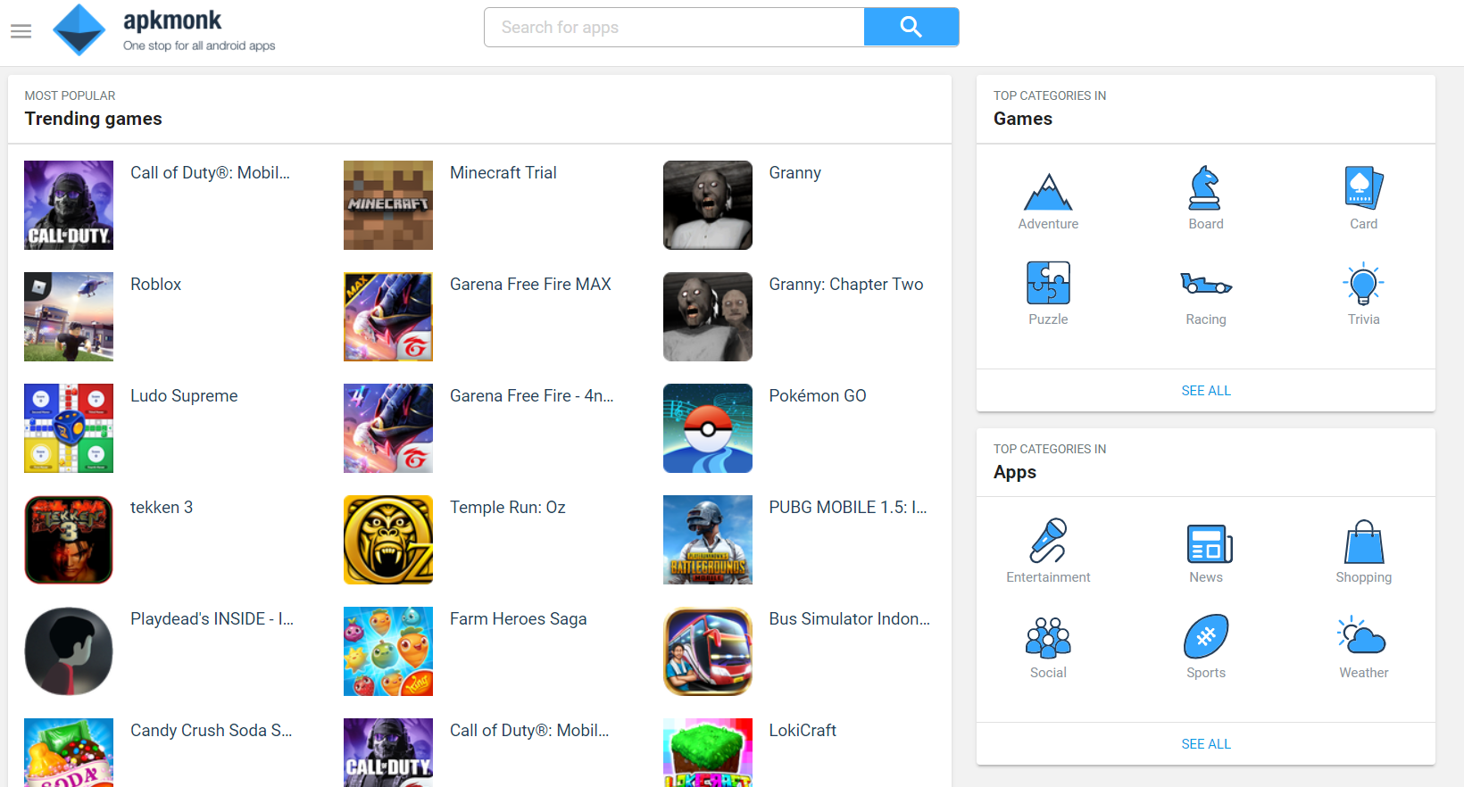 apkmonk one stop marketplace for cracked android games