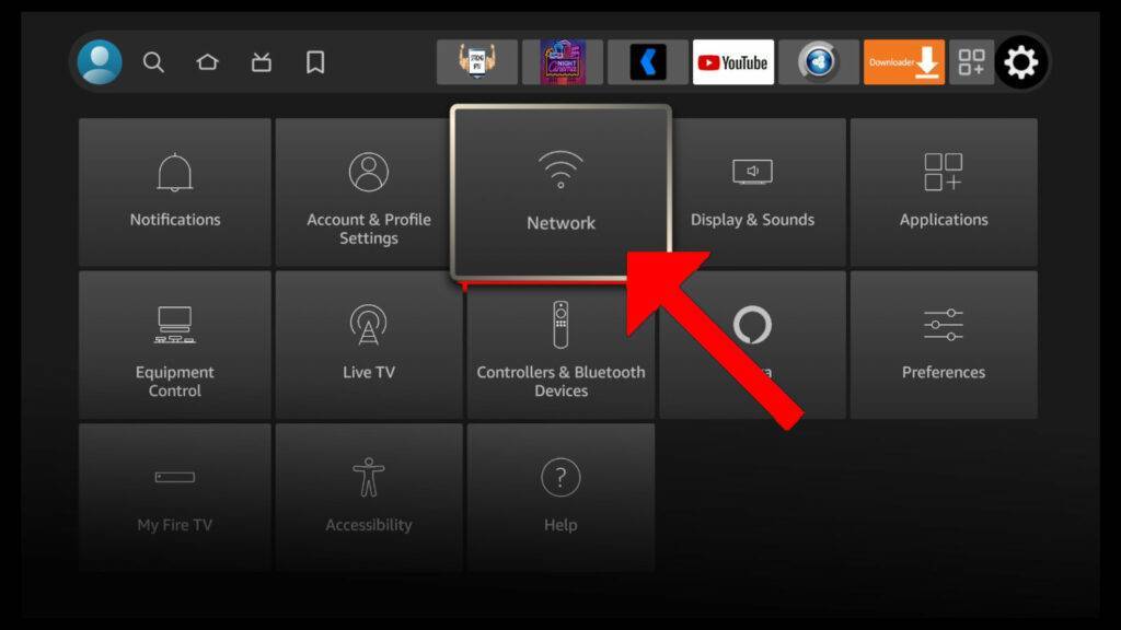 Choosing network icon