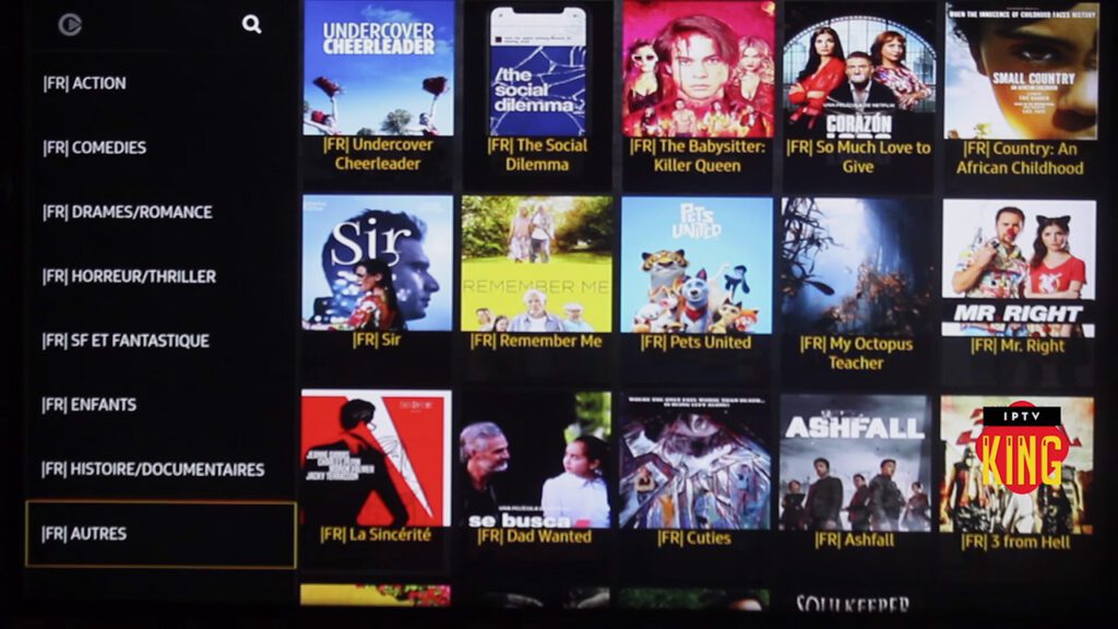 SET IPTV Home Screen