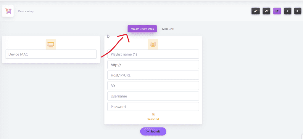 adding in xtream codes to SET IPTV