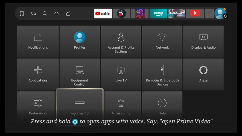 Going into My Fire TV On Firestick